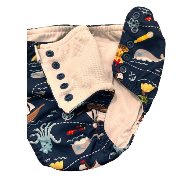 iPlay Reusable Swim Bottoms Diaper Under the Sea Theme UPF 50+, 3T - Picture 2 of 5